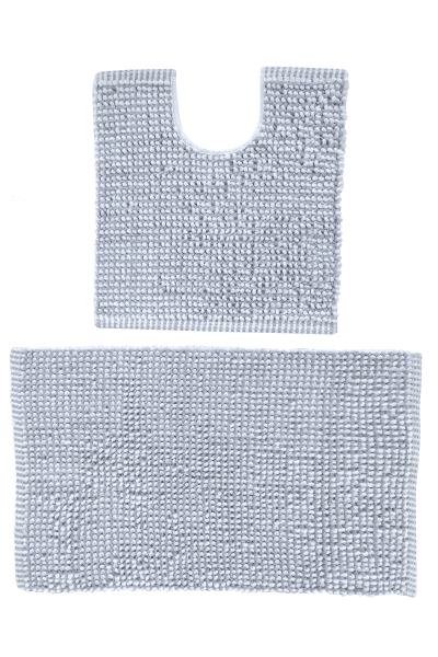 COTTON LOOP GREY BATH RUG SET