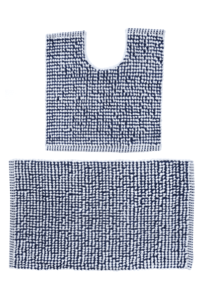 COTTON LOOP MIDNIGHT BLUE BATH RUG SET