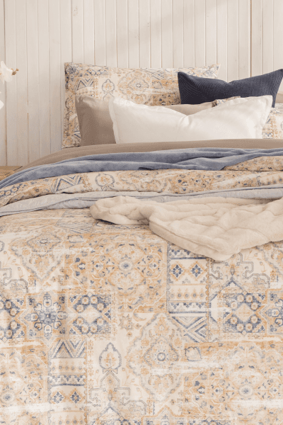 YASMEEN NATURAL DUVET COVER SET