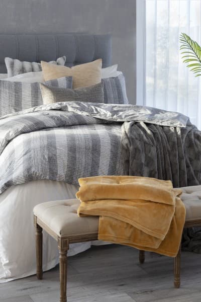 HOMER GREY DUVET COVER SET