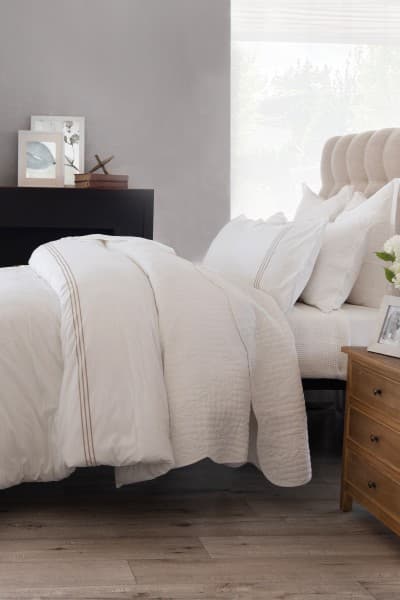 DUSTIN WHITE DUVET COVER SET