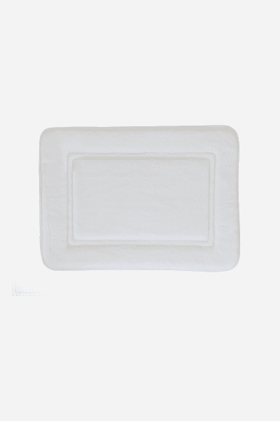 WHITE MEMORY FOAM BATH RUG