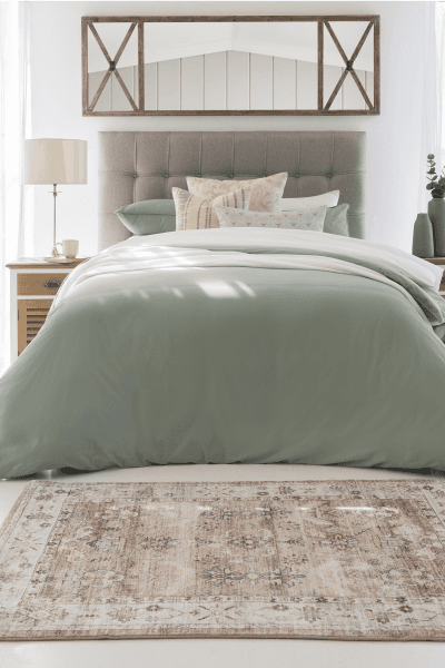 Sage Washed Cotton Duvet Cover Set