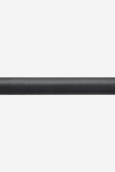 MATTE BLACK 25MM STEEL CURTAIN ROD 2M