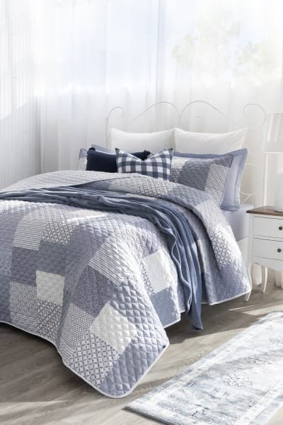MAGNUS BLUE QUILT SET