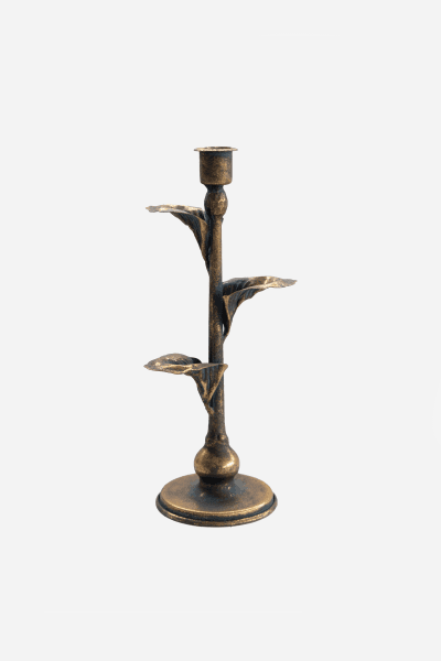 GOLD LEAF CANDLE HOLDER MEDIUM