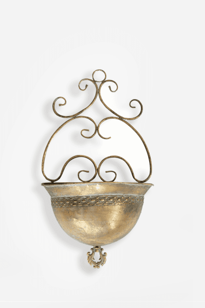 GOLD WALL FLOWER POT MEDIUM