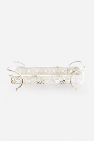 WHITE RECTANGLE TRAY MEDIUM