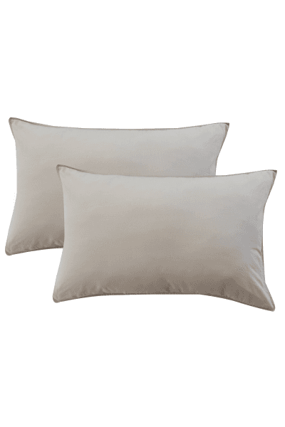 Natural Washed Cotton Pillowcase Pair