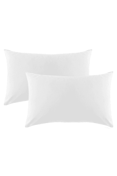 WHITE 600TC EGYPTIAN COTTON PILLOWCASE PAIR