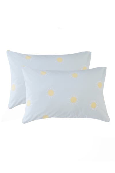 SUNSHINE DUCK EGG PILLOWCASE PAIR