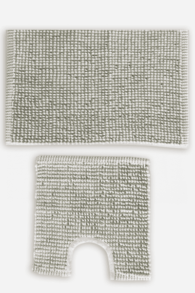 COTTON LOOP SAGE BATH RUG SET