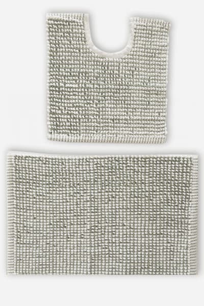 COTTON LOOP SAGE BATH RUG SET