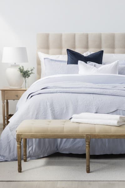 ZYLA SKY BLUE QUILT SET