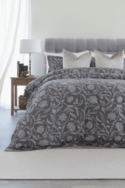 DIANE CHARCOAL DUVET COVER SET