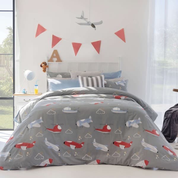 Jumbo Grey Duvet Cover Set