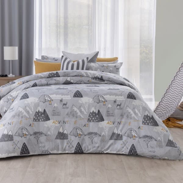 ADVENTURE GREY DUVET COVER SET