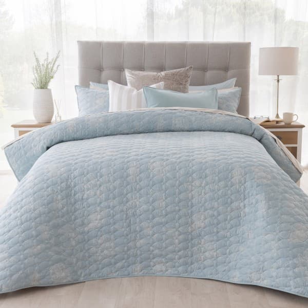 SONYA DUCK EGG QUILT SET