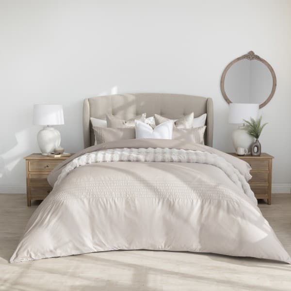 VERONA LATTE 600TC EGYPTIAN COTTON DUVET COVER SET