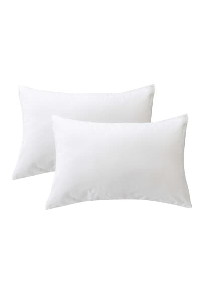 White Brushed Cotton Pillowcase Pair