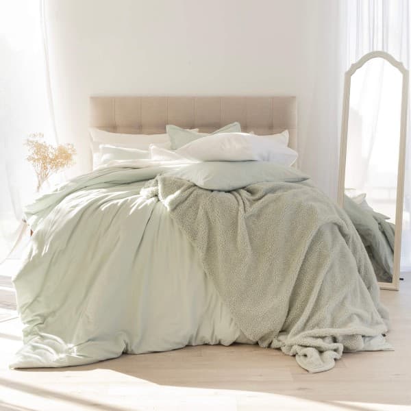 Duck Egg Brushed Cotton Duvet Cover Set