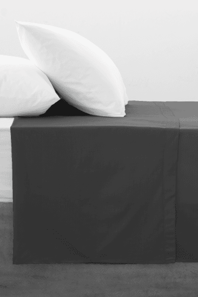 Charcoal Polycotton 144tc Flat Sheet