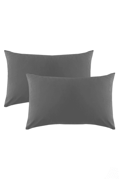 Charcoal 144tc Polycotton Pillowcase
