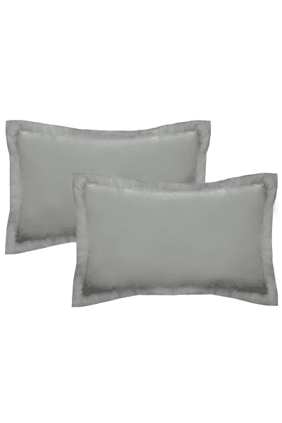OXFORD CHARCOAL 600TC EGYPTIAN COTTON PILLOWCASE PAIR