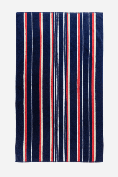 RED LUXURY STRIPES BEACH TOWEL