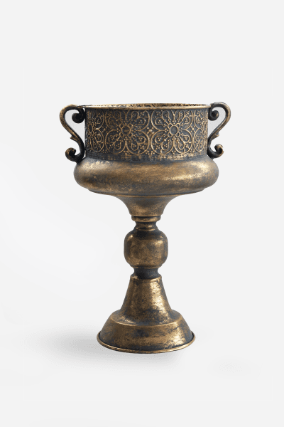 GOLD FLOWER  POT LARGE
