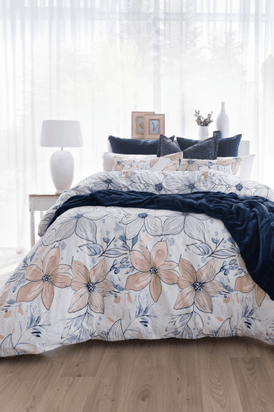 AVA PEACH DUVET COVER SET