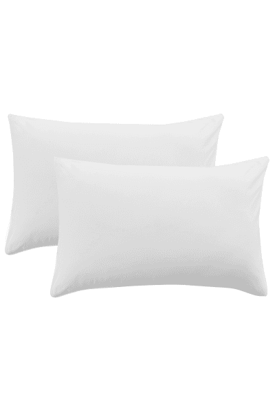 White Washed Cotton Pillowcase Pair