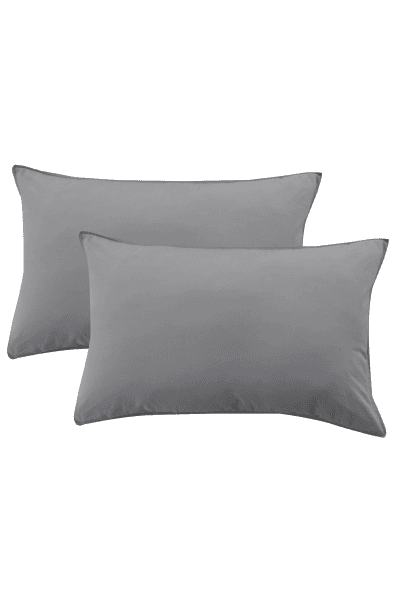 Charcoal Washed Cotton Pillowcase Pair