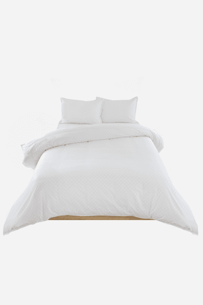 NUDE SUPIMA COTTON 450TC GEO OXFORD DUVET COVER SET