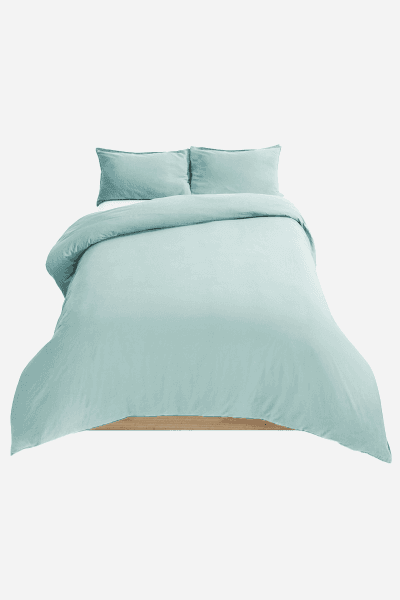 Duck Egg  Washed Cotton Duvet Cover Set