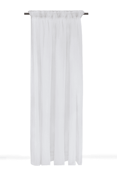 White Crushed Voile Curtain
