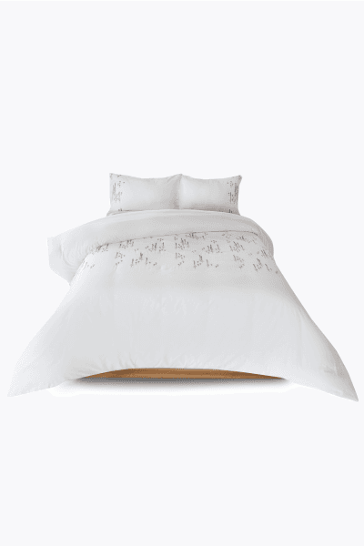 LAVENDER WHITE DUVET COVER SET