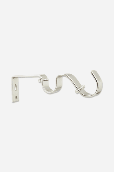 SILVER STEEL DOUBLE CURTAIN BRACKET