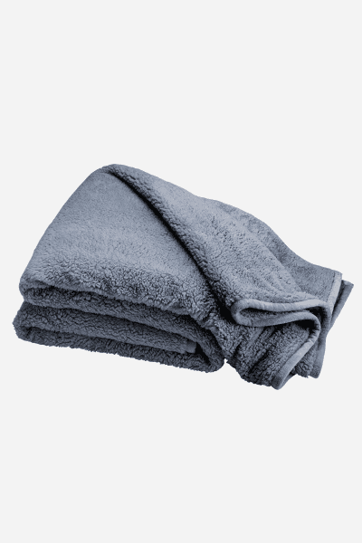 Cloud Steel Blue Blanket