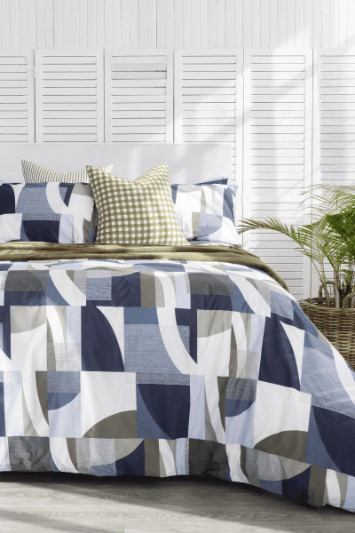 ROWAN MIDNIGHT BLUE DUVET COVER SET