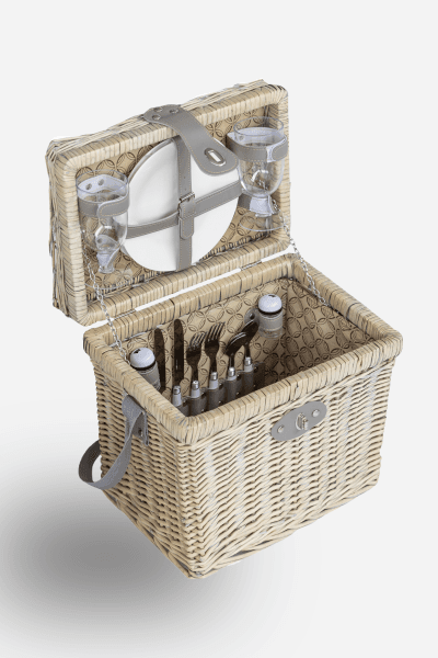 WILLOW NATURAL SQUARE PICNIC BASKET