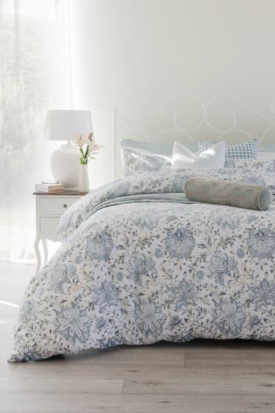 FERGIE DUCK EGG DUVET COVER SET