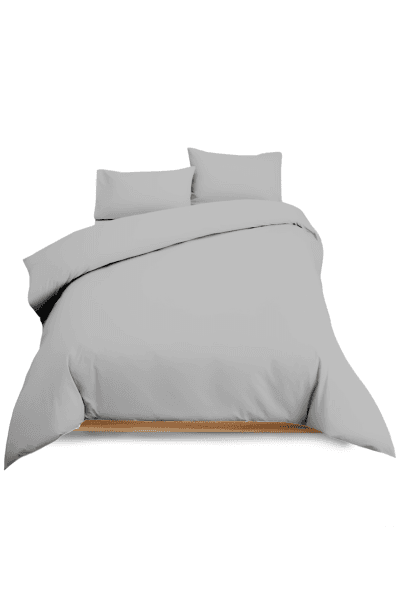 Grey Cotton 200tc Duvet Cover Set