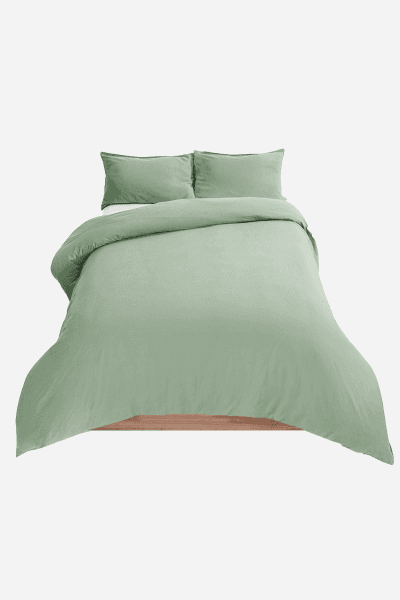 Sage Washed Cotton Duvet Cover Set