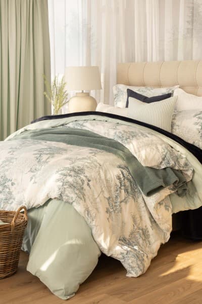 BOTANICAL TEAL DUVET COVER SET