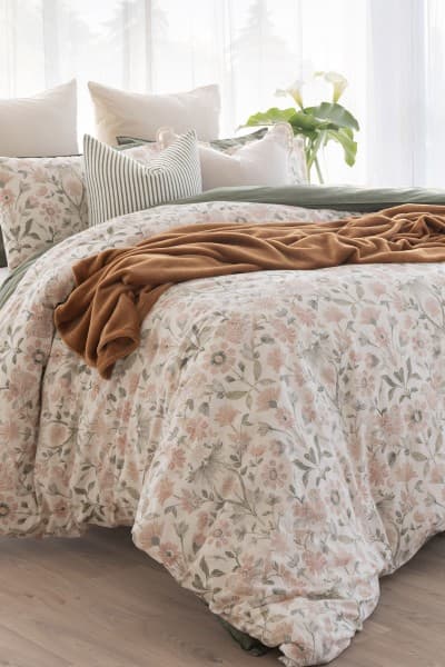 FABIENNE OLIVE DUVET COVER SET