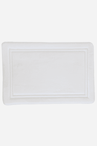 WHITE MEMORY FOAM BATH RUG