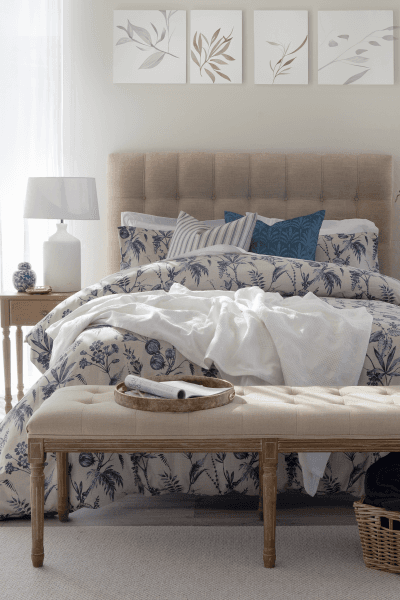 SANTINA MIDNIGHT BLUE DUVET COVER SET