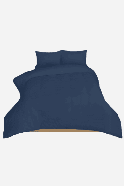 Navy Polycotton 144tc Duvet Cover Set