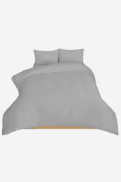 Grey Polycotton 144tc Duvet Cover Set